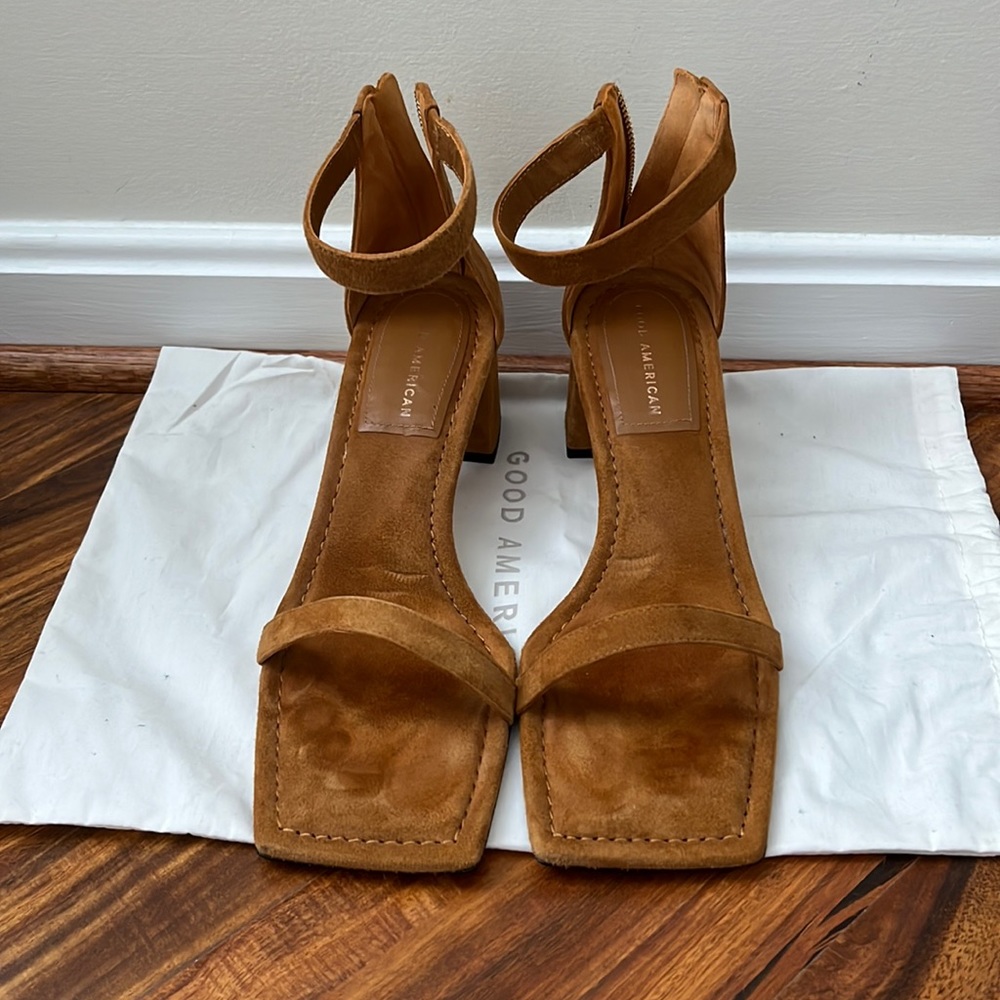 Good American heels. Worn once. Size 10.